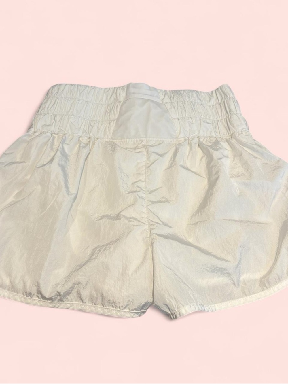 Free People movement White High-Rise Ruched Athletic Shorts - Picture 3 of 6